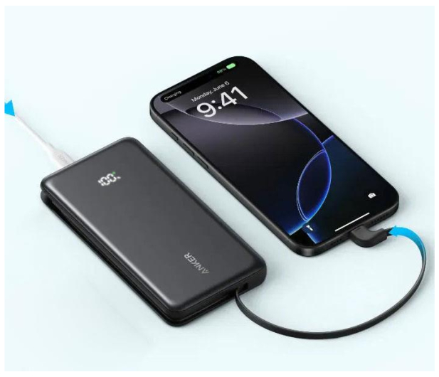 Anker Zolo Power Bank 10000mAh 22.5W Built-In USB-C Cable Black - 1371534 - zdjęcie 4